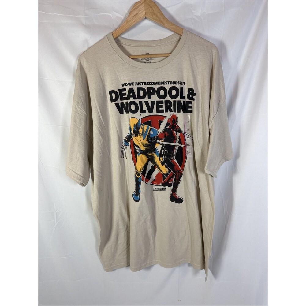 Deadpool & Wolverine XXL Men’s Graphic Print Shirt Did We Just Become Best Bubs